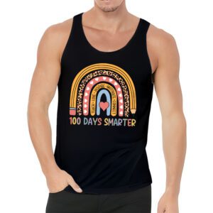 100th Day of School Teacher 100 days smarter rainbow Tank Top 3 6