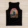 100th Day of School Teacher 100 days smarter rainbow Tank Top