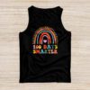 100th Day of School Teacher 100 days smarter rainbow Tank Top
