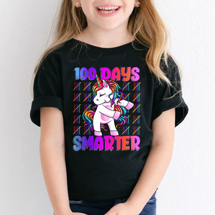 100th Day of School Unicorn 100 Days Smarter Kindergarten T Shirt 1 1