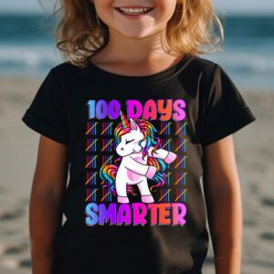 100th Day of School Unicorn 100 Days Smarter Kindergarten T Shirt 2 1