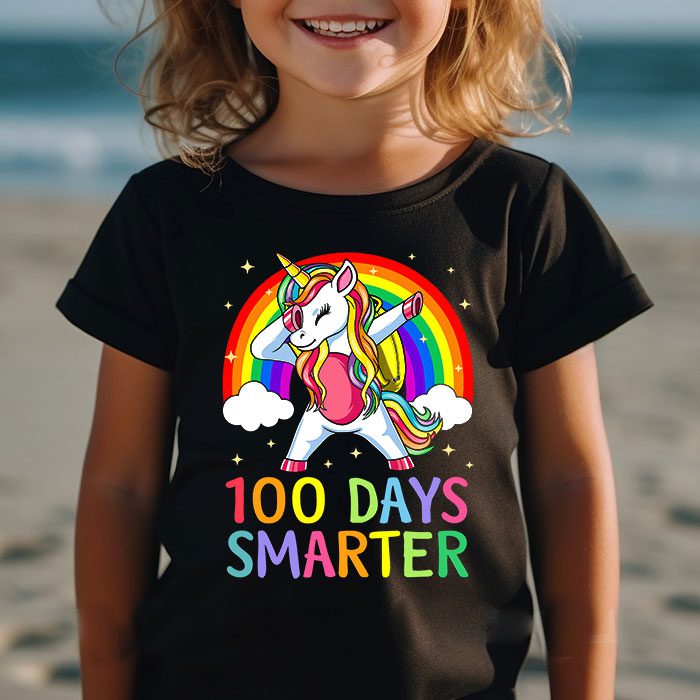 100th Day of School Unicorn 100 Days Smarter Kindergarten T Shirt 2