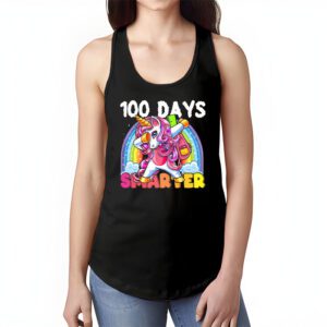 100th Day of School Unicorn 100 Days Smarter Kindergarten Tank Top 1 2