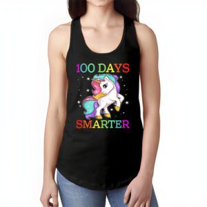 100th Day of School Unicorn 100 Days Smarter Kindergarten Tank Top 1 4