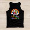 100th Day of School Unicorn 100 Days Smarter Kindergarten Tank Top