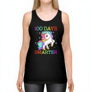 100th Day of School Unicorn 100 Days Smarter Kindergarten Tank Top 2 4