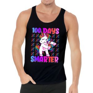 100th Day of School Unicorn 100 Days Smarter Kindergarten Tank Top 3 1