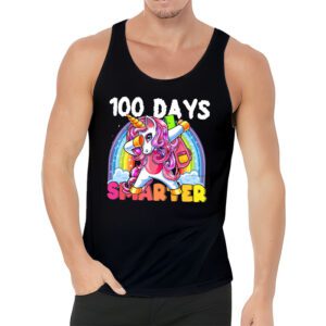 100th Day of School Unicorn 100 Days Smarter Kindergarten Tank Top 3 2