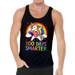 100th Day of School Unicorn 100 Days Smarter Kindergarten Tank Top 3