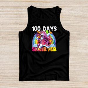 100th Day of School Unicorn 100 Days Smarter Kindergarten Tank Top