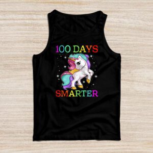 100th Day of School Unicorn 100 Days Smarter Kindergarten Tank Top