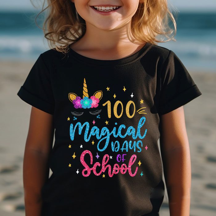 100th-Day-of-School-Unicorn-100-Magical-Days-Teacher-Girls-T-Shirt-2 100th Day of School Unicorn 100 Magical Days Teacher Girls T Shirt 2 5