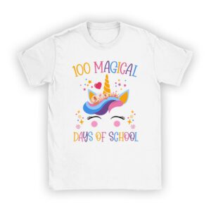 100th Day of School Unicorn 100 Magical Days Teacher Girls T-Shirt