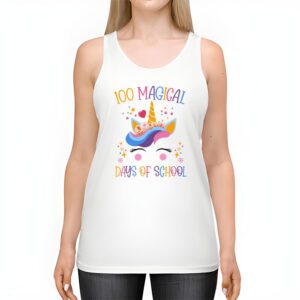 100th Day of School Unicorn 100 Magical Days Teacher Girls Tank Top 2 1