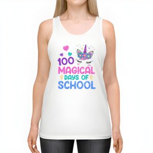 100th Day of School Unicorn 100 Magical Days Teacher Girls Tank Top 2