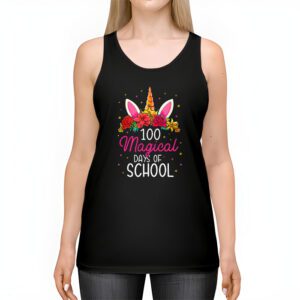 100th Day of School Unicorn 100 Magical Days Teacher Girls Tank Top 2 4