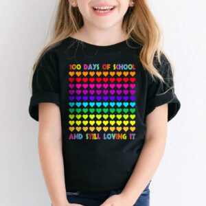 100th Day of School and Still Loving It 100 Rainbow Hearts T-Shirt 1 100th Day of School and Still Loving It 100 Rainbow Hearts T Shirt 1 2
