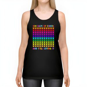100th Day of School and Still Loving It 100 Rainbow Hearts Tank Top 2 2
