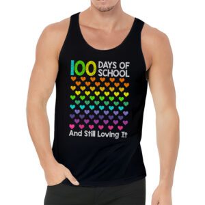 100th Day of School and Still Loving It 100 Rainbow Hearts Tank Top 3 100th Day of School and Still Loving It 100 Rainbow Hearts Tank Top 3 4