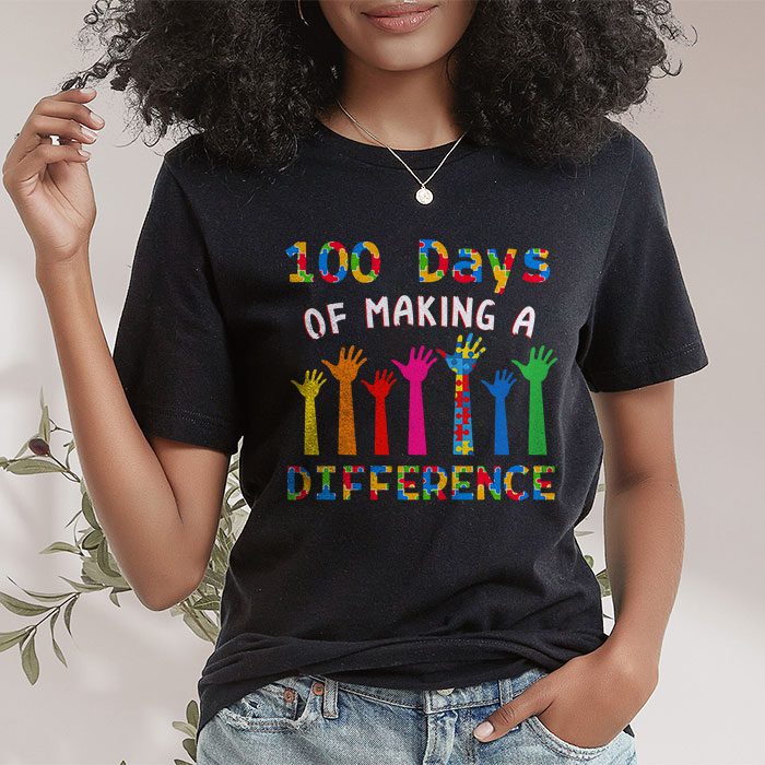 Autism-Awareness-Making-Differences-100-Days-Of-School-T-Shirt-1 Autism Awareness Making Differences 100 Days Of School T Shirt 1 3