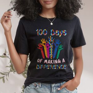 Autism Awareness Making Differences 100 Days Of School T Shirt 1