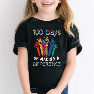 Autism Awareness Making Differences 100 Days Of School T Shirt 2