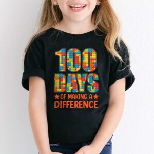 Autism Awareness Making Differences 100 Days Of School T Shirt 2 4