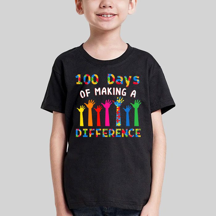 Autism-Awareness-Making-Differences-100-Days-Of-School-T-Shirt-3 Autism Awareness Making Differences 100 Days Of School T Shirt 3 3