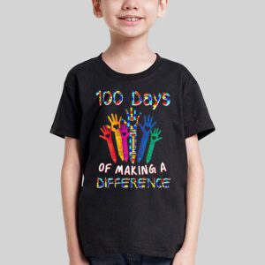 Autism Awareness Making Differences 100 Days Of School T Shirt 3