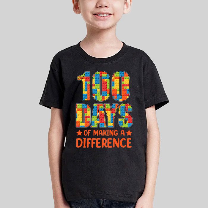 Autism Awareness Making Differences 100 Days Of School T Shirt 3 4