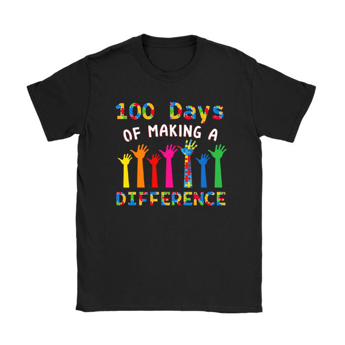 Autism Awareness Making Differences 100 Days Of School T-Shirt