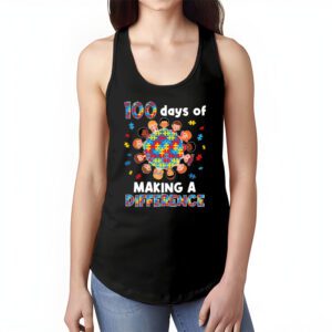 Autism Awareness Making Differences 100 Days Of School Tank Top 1 1