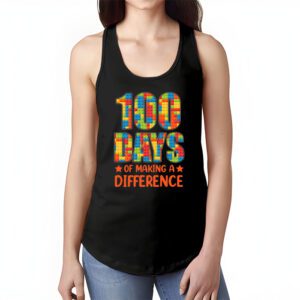 Autism Awareness Making Differences 100 Days Of School Tank Top 1 4