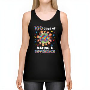 Autism Awareness Making Differences 100 Days Of School Tank Top 2 1