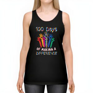 Autism Awareness Making Differences 100 Days Of School Tank Top 2