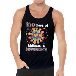 Autism Awareness Making Differences 100 Days Of School Tank Top 3 1