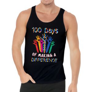 Autism Awareness Making Differences 100 Days Of School Tank Top 3