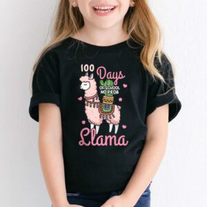 Celebrating 100 Days of School NoProb Llama Kids & Teachers T-Shirt 2 Celebrating 100 Days of School NoProb Llama Kids Teachers T Shirt 2 1