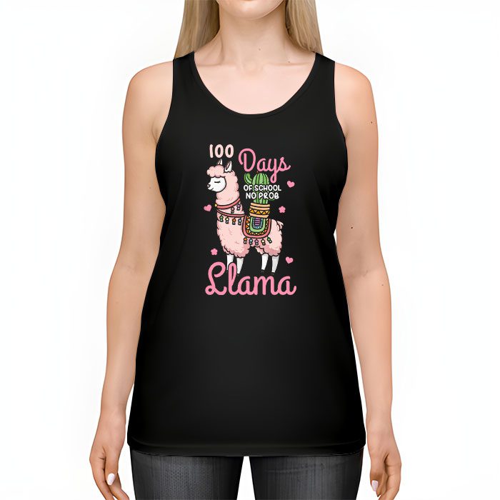 Celebrating-100-Days-of-School-NoProb-Llama-Kids-Teachers-Tank-Top-2 Celebrating 100 Days of School NoProb Llama Kids Teachers Tank Top 2 1