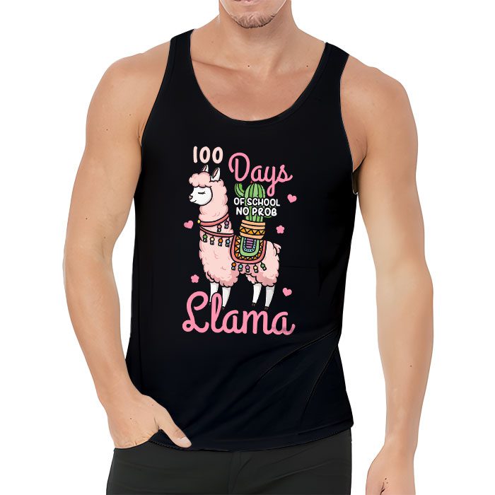 Celebrating-100-Days-of-School-NoProb-Llama-Kids-Teachers-Tank-Top-3 Celebrating 100 Days of School NoProb Llama Kids Teachers Tank Top 3 1