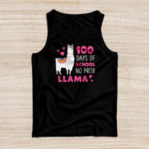 Celebrating 100 Days of School NoProb Llama Kids & Teachers Tank Top