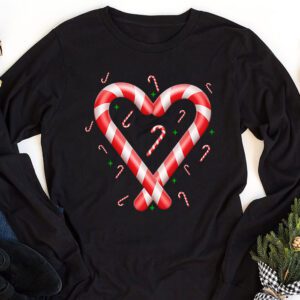 Christmas Candy Cane Santa Xmas Kids Toddler Youth Women Men Longsleeve Tee 1 4