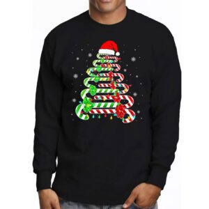 Christmas Candy Cane Santa Xmas Kids Toddler Youth Women Men Longsleeve Tee 3 5