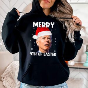 Funny Joe Biden Christmas Santa Hat Merry 4th Of Easter Xmas Hoodie 1 1