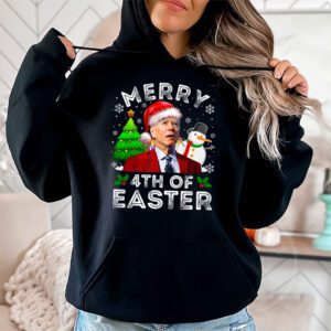 Funny Joe Biden Christmas Santa Hat Merry 4th Of Easter Xmas Hoodie 1 3