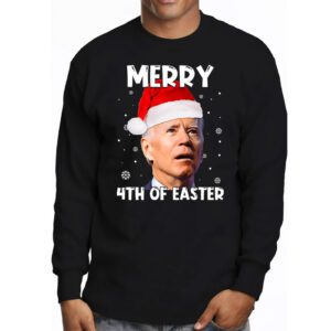 Funny Joe Biden Christmas Santa Hat Merry 4th Of Easter Xmas Longsleeve Tee 3 1