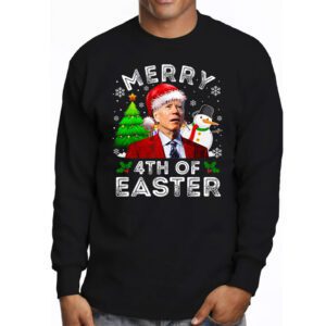 Funny Joe Biden Christmas Santa Hat Merry 4th Of Easter Xmas Longsleeve Tee 3 3