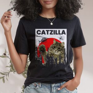 Funny Vintage Japanese Catzilla Siamese Cat Lover T Shirt 1 4