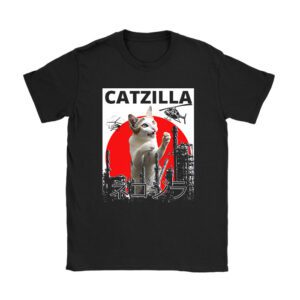 Funny Vintage Japanese Catzilla Siamese Cat Lover T-Shirt