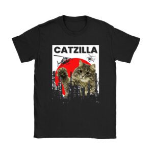 Funny Vintage Japanese Catzilla Siamese Cat Lover T-Shirt